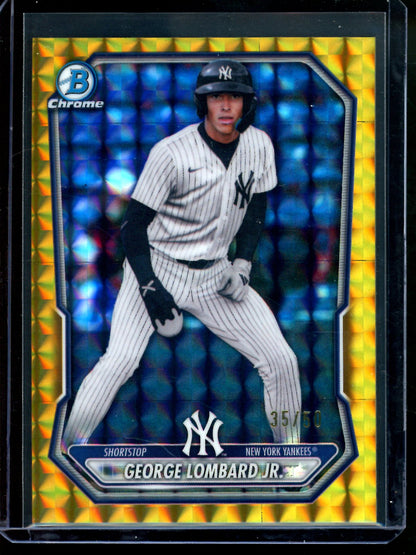2026 Bowman Chrome George Lombard Jr Gold Geometric Refractor /50 Yankees
