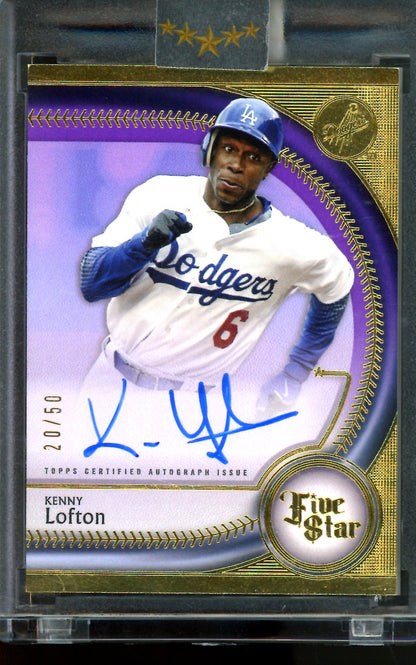 2025 Topps Five Star Kenny Lofton Purple Autograph /50 Dodgers