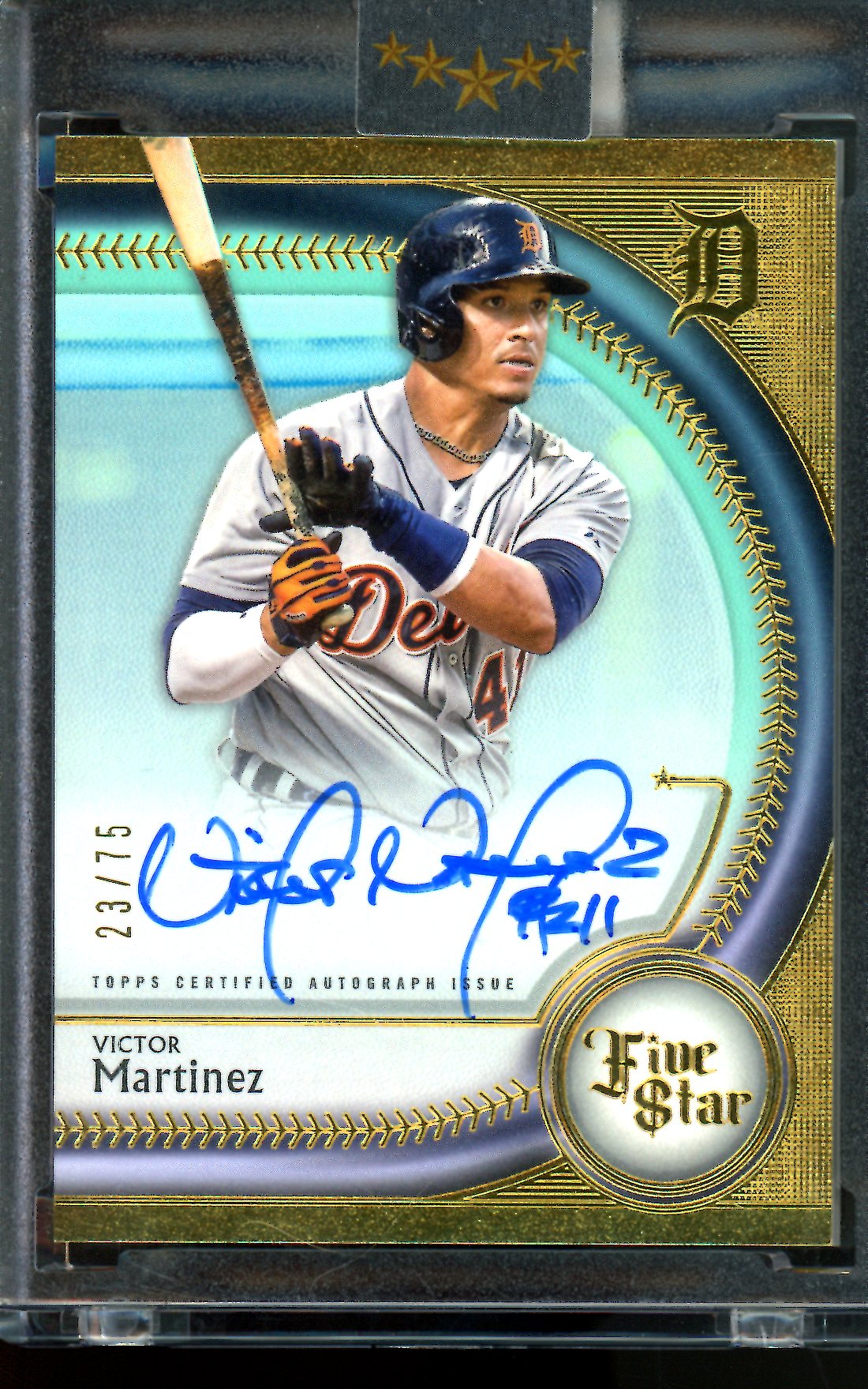 2025 Topps Five Star Victor Martinez Aqua Autograph /75 Tigers