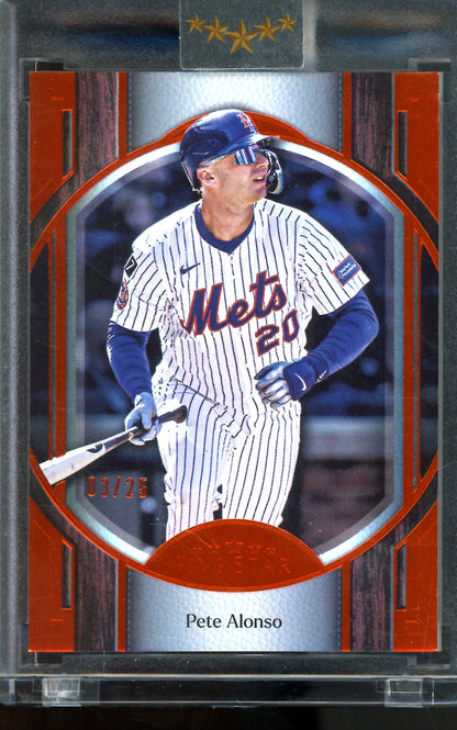 2025 Topps Five Star Pete Alonso Orange Encased Refractor Mets