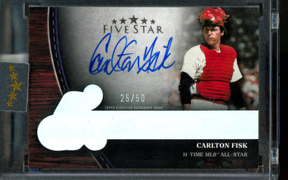 2025 Topps Five Star Carlton Fisk Five Time Signatures /50 Red Sox