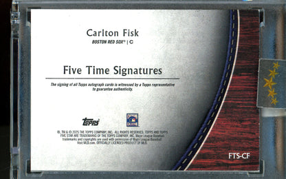 2025 Topps Five Star Carlton Fisk Five Time Signatures /50 Red Sox