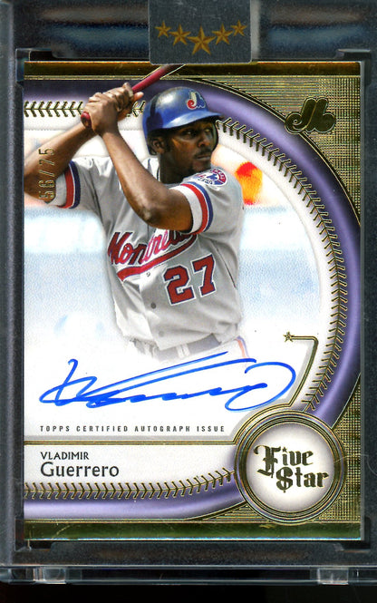 2025 Topps Five Star Vladimir Guerrero Encased Autograph /75 Expos