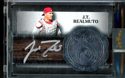 2025 Topps Five Star JT Realmuto Silver Signatures Encased Phillies