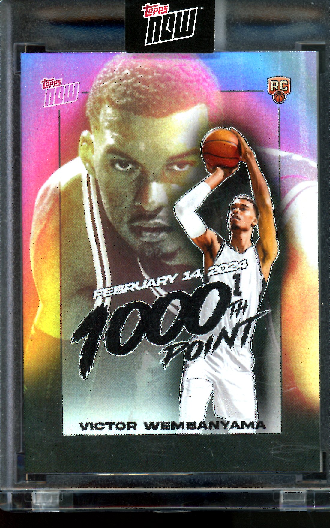 2024 Topps Now Victor Wembanyama 1000 Point Rookie Encased Spurs