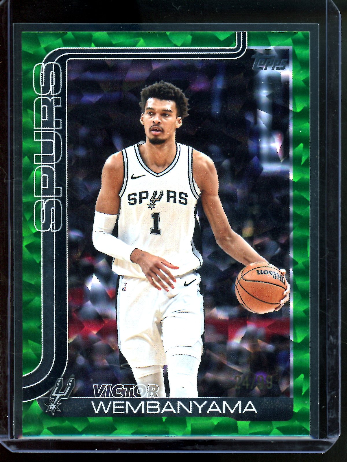 2025 Topps Flagship Victor Wembanyama Green Foil /99 Spurs