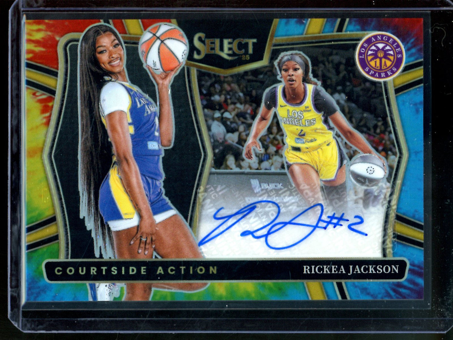 2025 Panini Select Rickea Jackson Courtside Action Tie Dye Autograph /25 Sparks