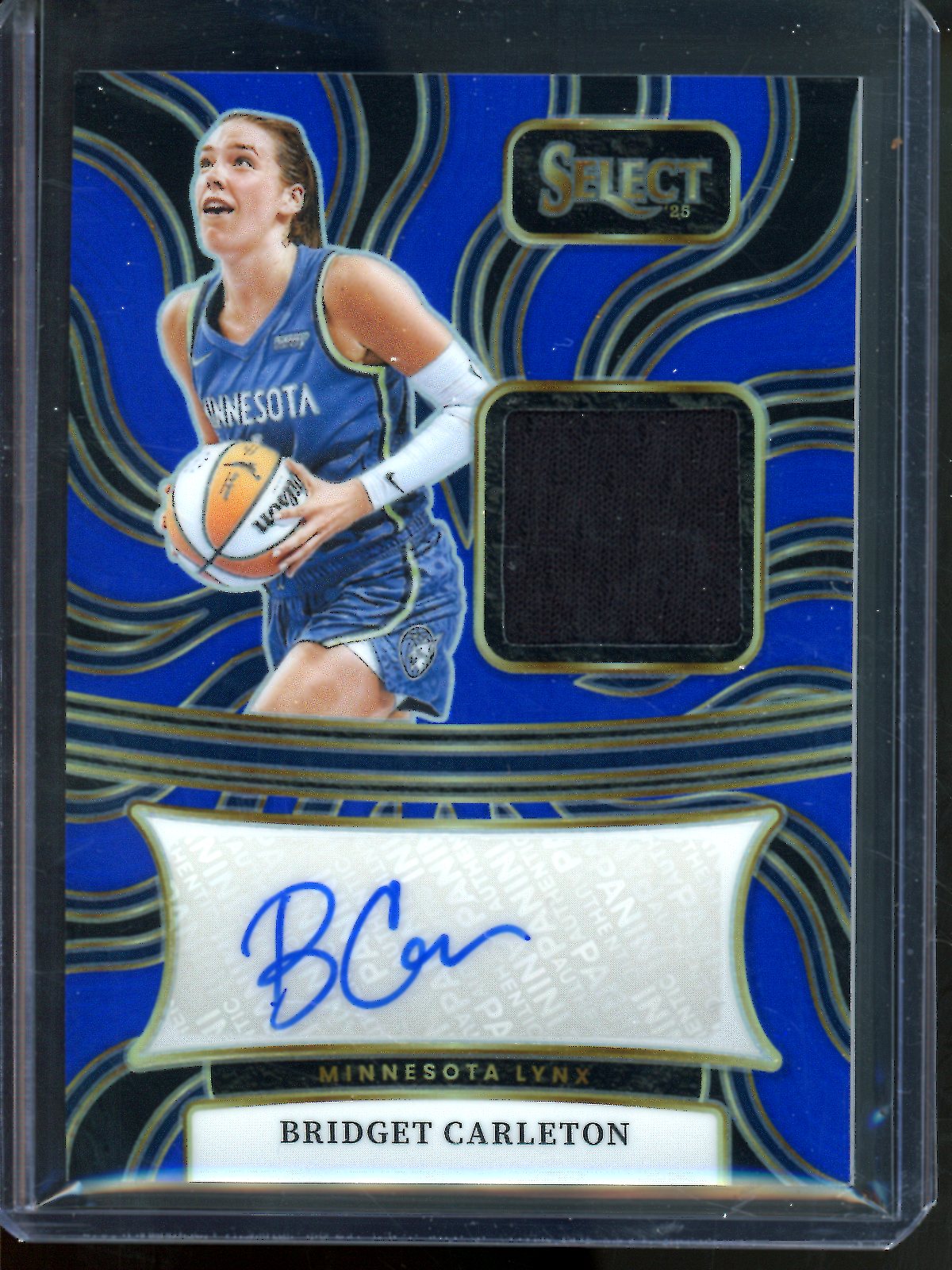 2025 Panini Select Bridget Carleton Blue Patch Autograph /49 Lynx