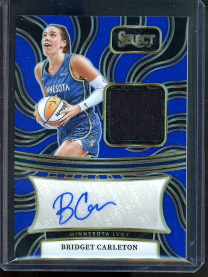 2025 Panini Select Bridget Carleton Blue Patch Autograph /49 Lynx