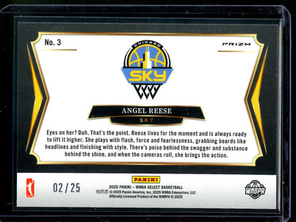 2025 Panini Select Angel Reese All-Stars Tie Dye /25 Sky