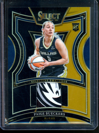 2025 Panini Select Paige Bueckers Selective Swatches Rookie Patch /5 Wings