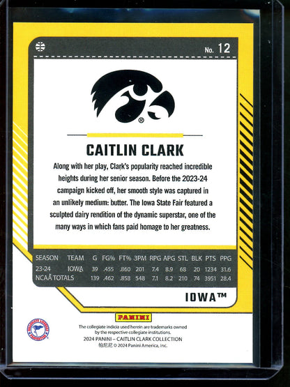 2024 Panini Donruss Caitlin Clark Gold /99 Hawkeyes
