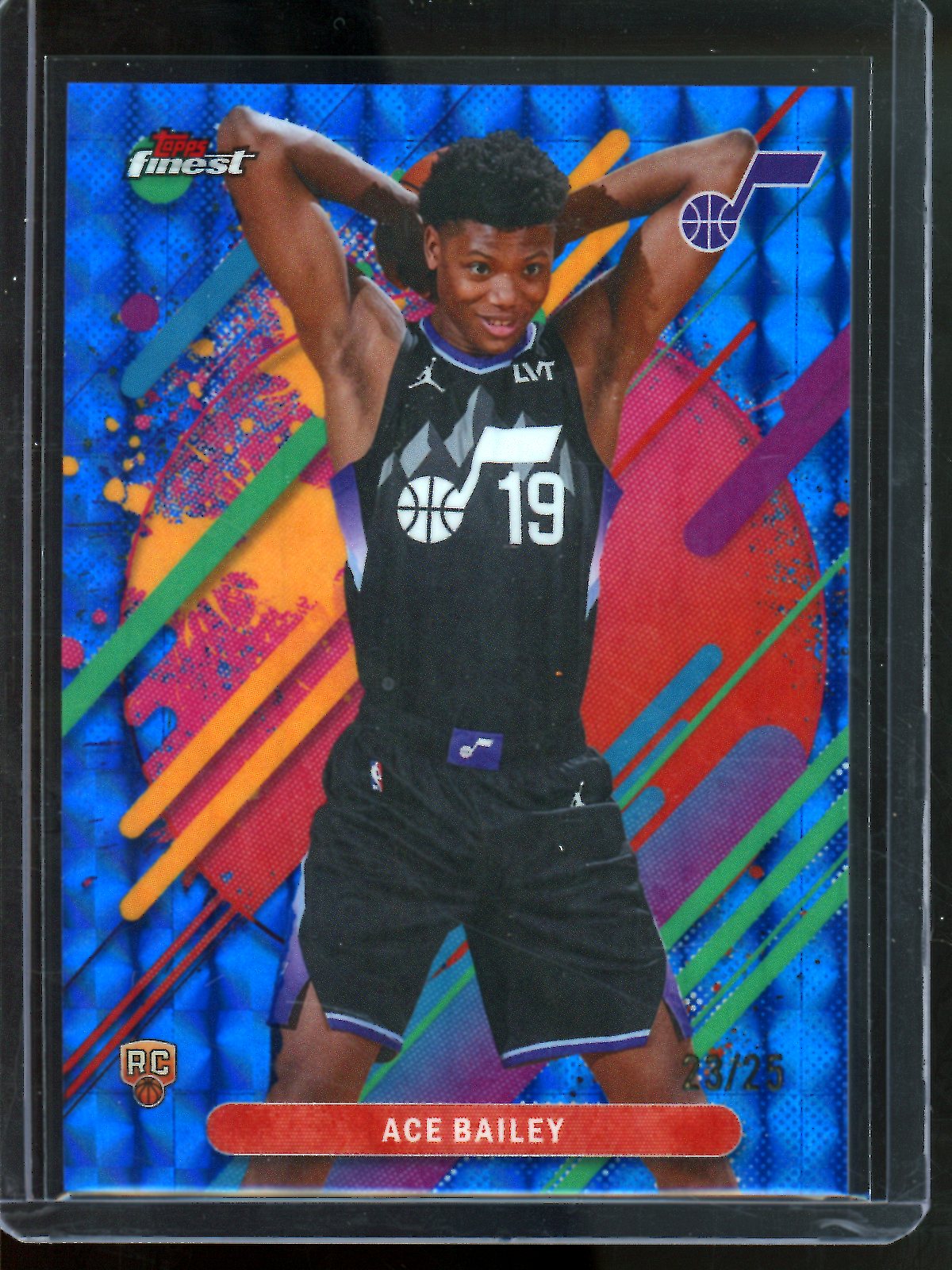 2026 Topps Finest Ace Bailey Blue Rookie Rare /25 Jazz