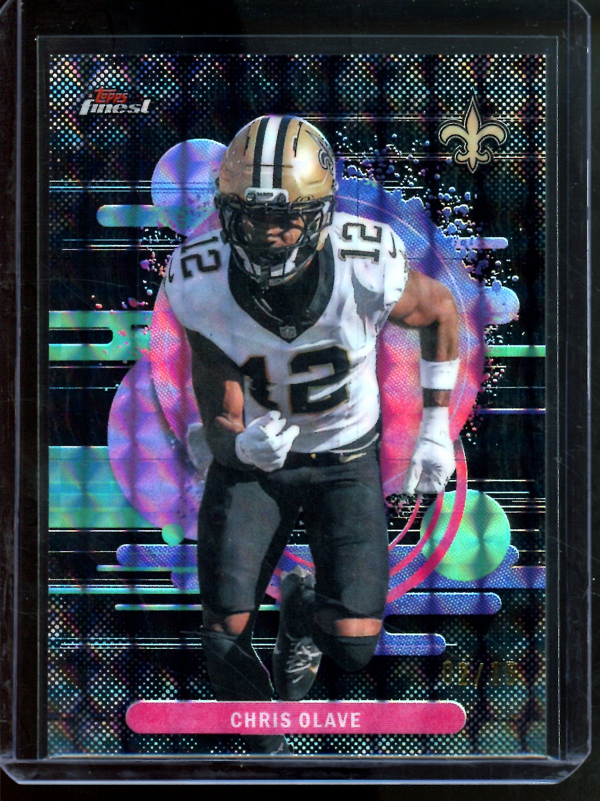2025 Topps Finest Chris Olave Black /15 Saints