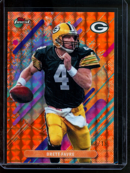 2025 Topps Finest Brett Favre Orange Geometric /15 Packers