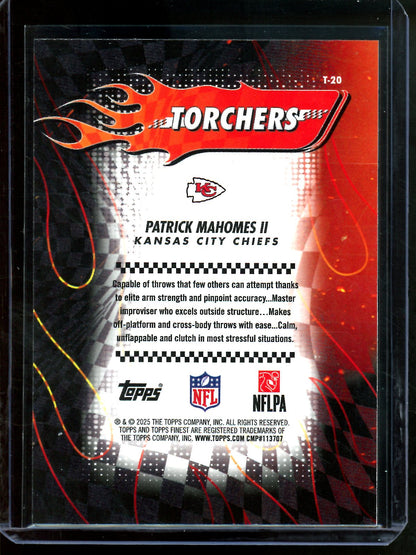 2025 Topps Finest Patrick Mahomes II Torchers /75 Chiefs