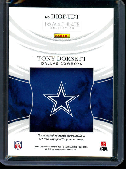 2025 Panini Immaculate Tony Dorsett HOF Jerseys Patch Relic /10 Cowboys