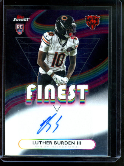 2025 Topps Finest Luther Burden III Rookie Autograph Bears