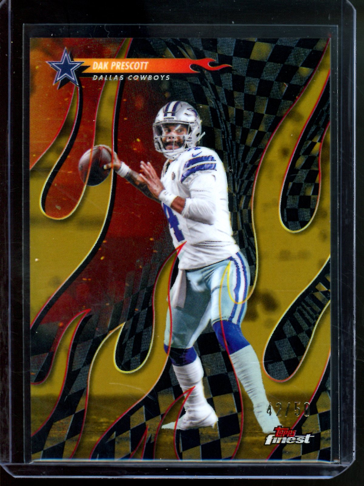 2025 Topps Finest Dak Prescott Gold Torchers /50 Cowboys