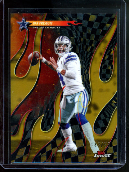 2025 Topps Finest Dak Prescott Gold Torchers /50 Cowboys
