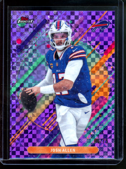 2025 Topps Finest Josh Allen Purple /75 Bills