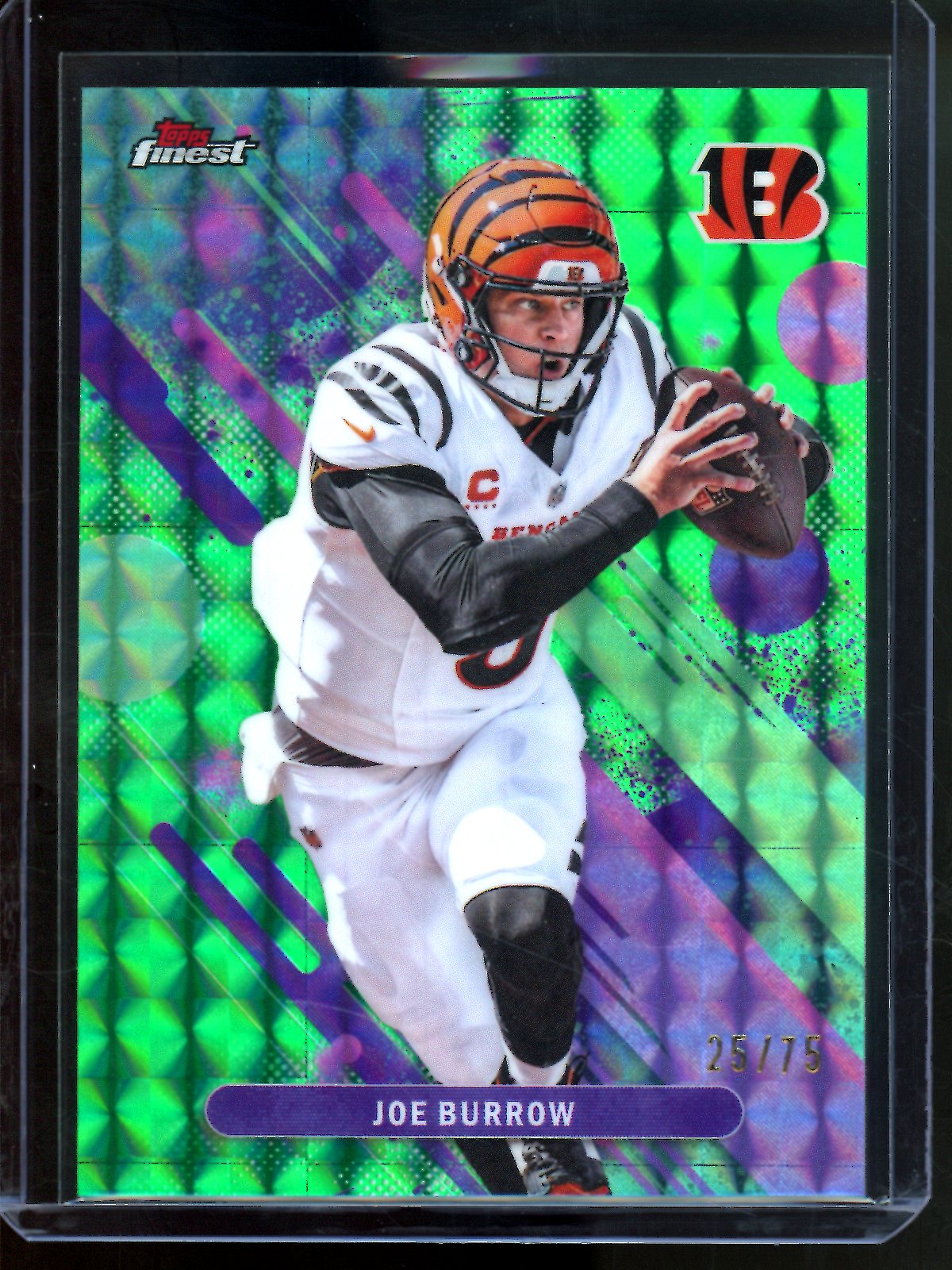 2025 Topps Finest Joe Burrow Green /75 Bengals