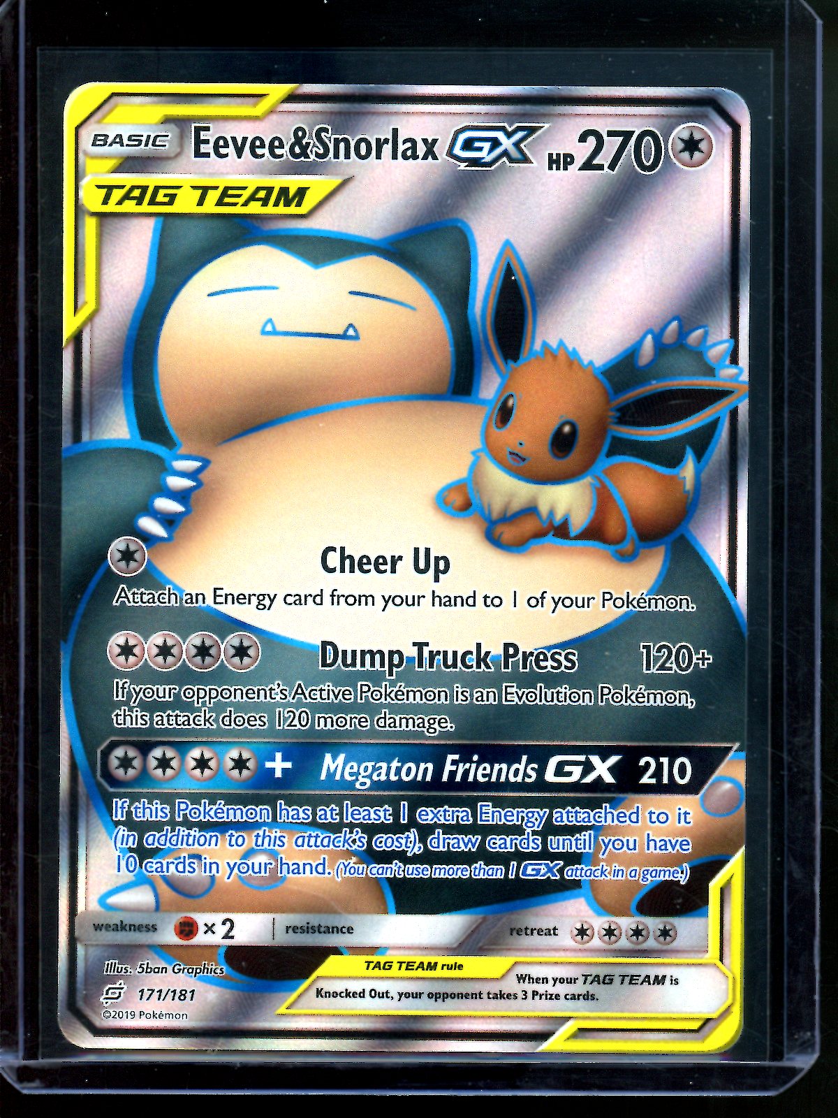 2019 Pokemon Team Up Eevee and Snorlax GX 171/181