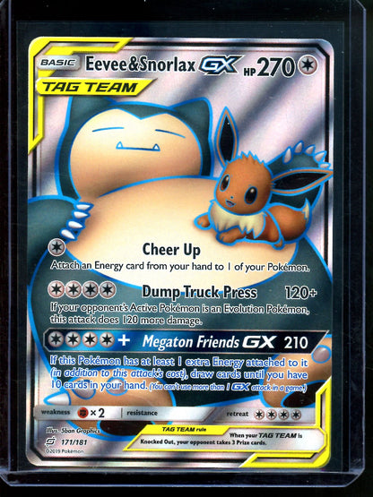 2019 Pokemon Team Up Eevee and Snorlax GX 171/181