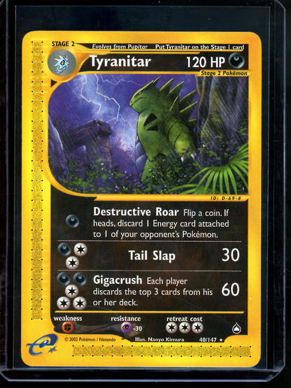 2002 Pokemon Aquapolis Tyranitar 40/147