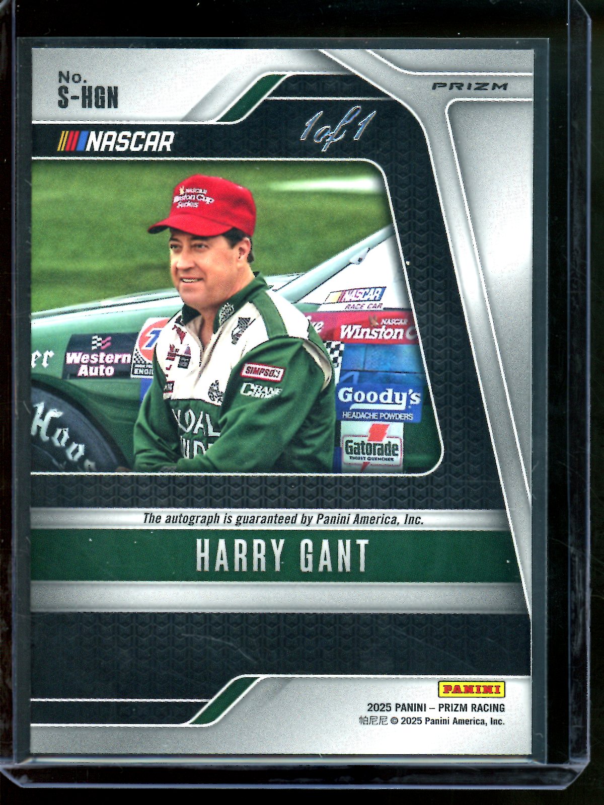 2025 Panini Prizm Harry Gant White Sparkle 1/1 Scipts Autograph