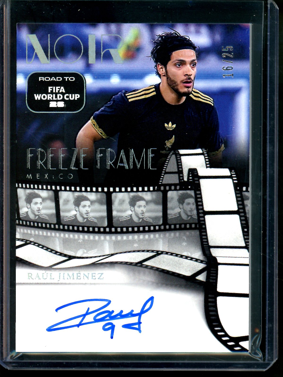 2025 Panini Noir Raul Jimenez Freeze Frame Autograph /25 Mexico