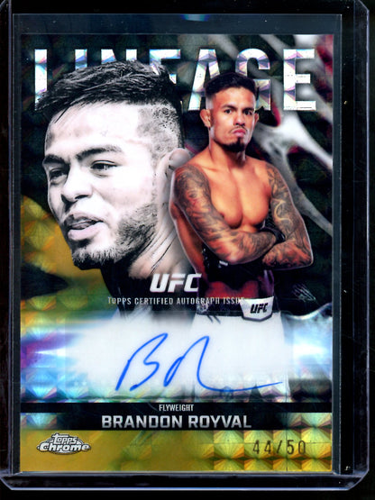 2026 Topps Chrome Brandon Royval Lineage Autograph Gold /50