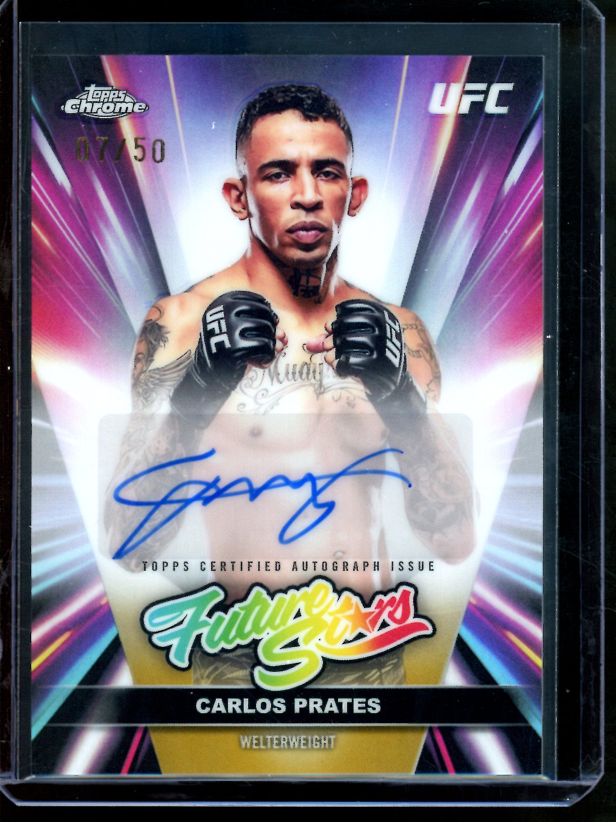 2026 Topps Chrome Carlos Prates Future Stars Autograph Gold /50