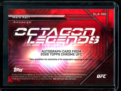 2025 Topps Chrome Mark Kerr Octagon Legends Red Geometric Autograph /5