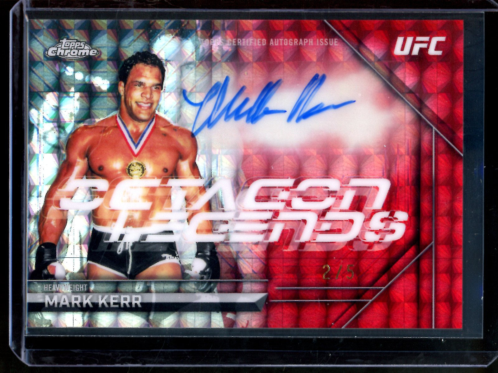 2025 Topps Chrome Mark Kerr Octagon Legends Red Geometric Autograph /5