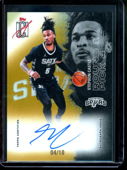 2026 Topps Signature Class Stephon Castle Veteran Class Gold Autograph Refractor /10 Spurs