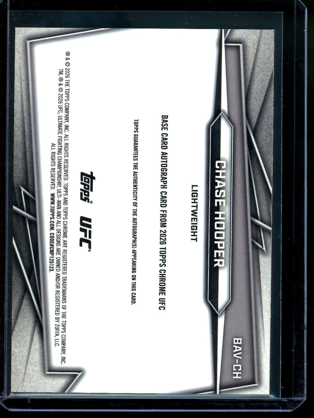 2026 Topps Chrome Chase Hooper Gold Geometric Autograph /50