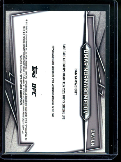 2026 Topps Chrome Umar Nurmagomedov Gold Geometric Autograph /50