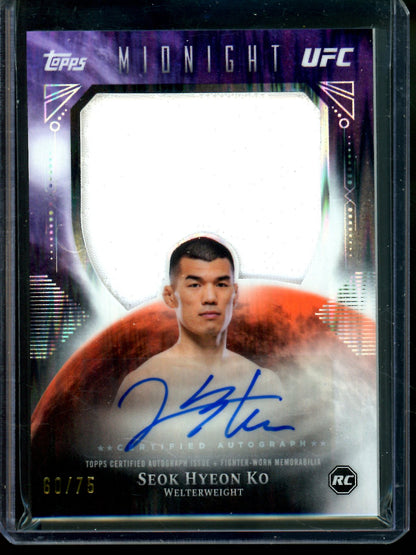 2026 Topps Midnight Seok Hyeon Ko Rookie Relic Autograph /75