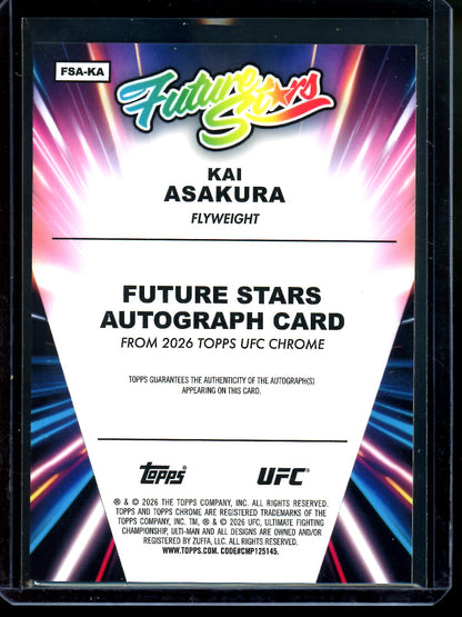 2026 Topps Chrome Kai Asakura Future Stars Autograph /25