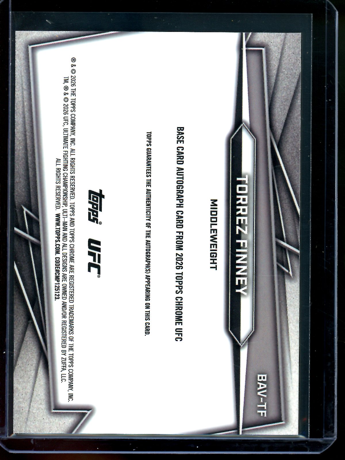 2026 Topps Chrome Torrez Finney Orange Geometric Autograph /25