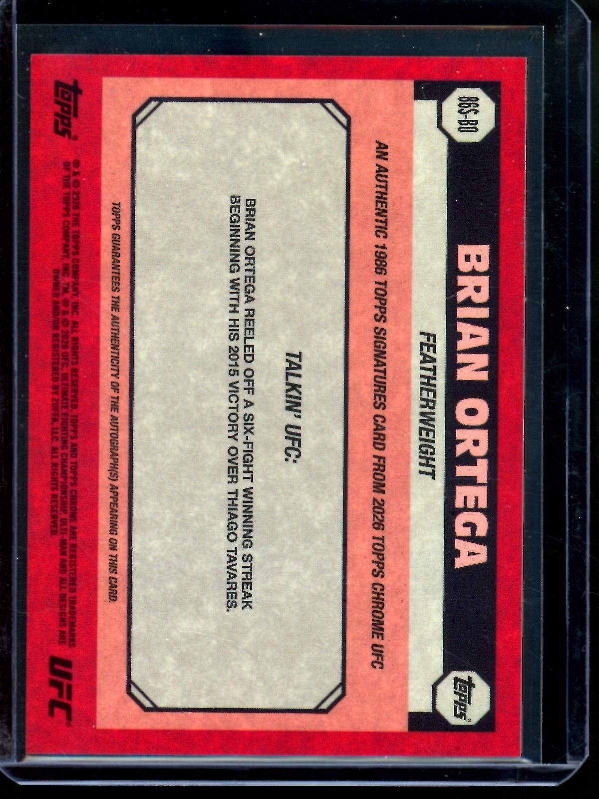 2026 Topps Chrome Brian Ortega Gold 1986 Autograph /50