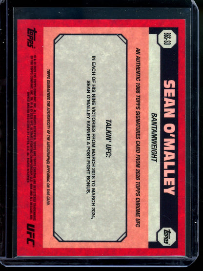 2026 Topps Chrome Sean O'Malley 1986 Autograph