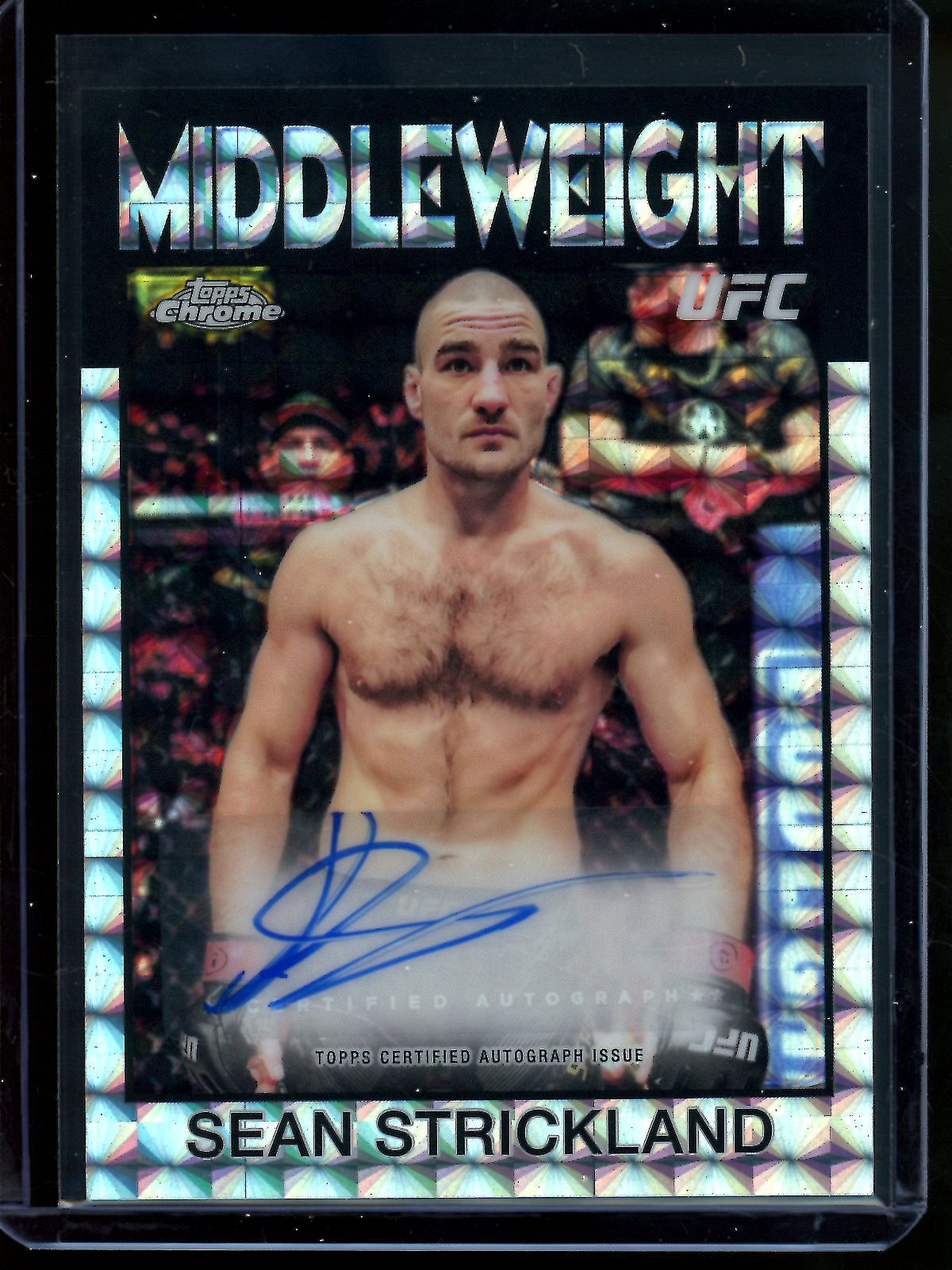 2026 Topps Chrome Sean Strickland Geometric Autograph Refractor