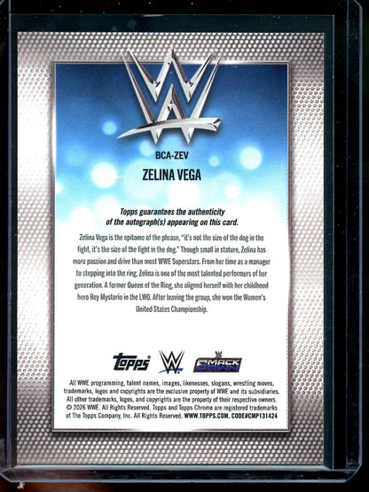 2026 Topps Sapphire Zelina Vega Sapphire Autograph