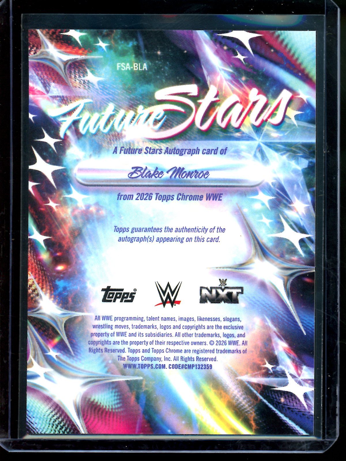 2026 Topps Sapphire Blake Monroe Future Stars Sapphire Autograph