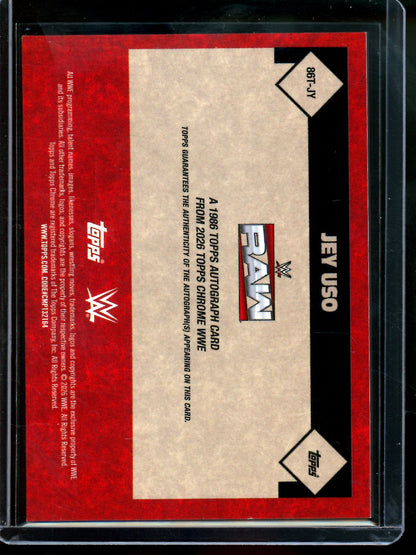 2026 Topps Sapphire Jey Uso Red Sapphire Autograph 1986 /5