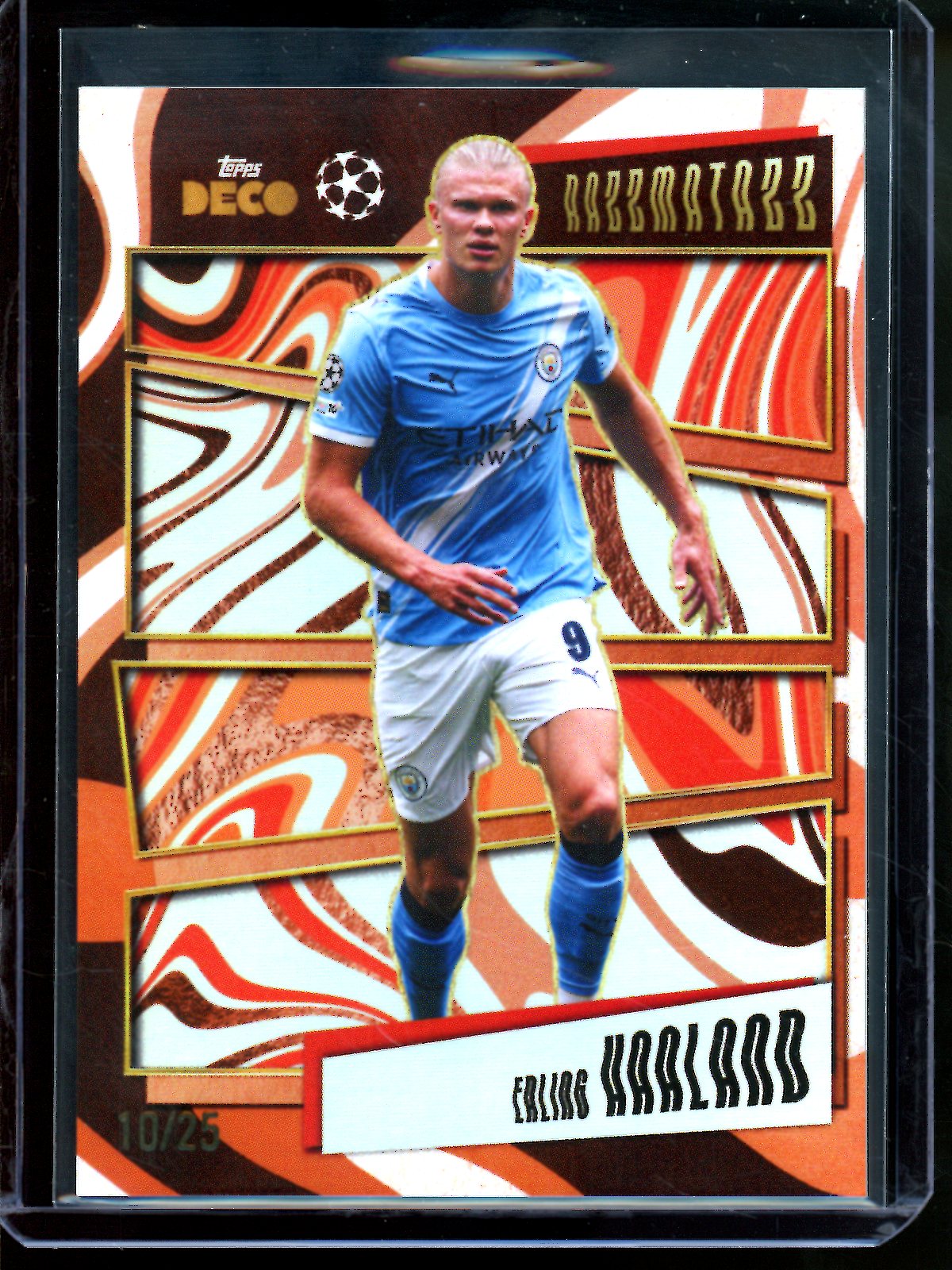2025 Topps Deco Erling Haaland Razzmatazz Orange /25 Manchester City