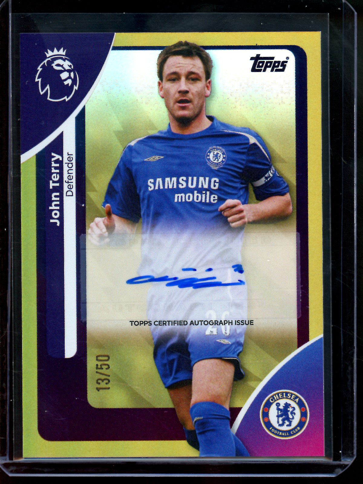 2025 Topps Flagship John Terry Gold Autograph /50 Chelsea