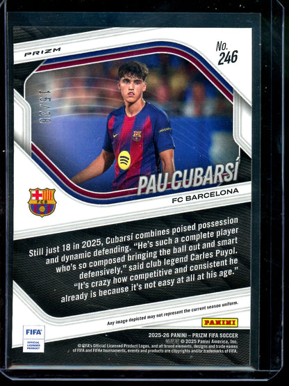 2025 Panini Prizm Pau Cubarsi Cherry Blossom /28 Barcelona